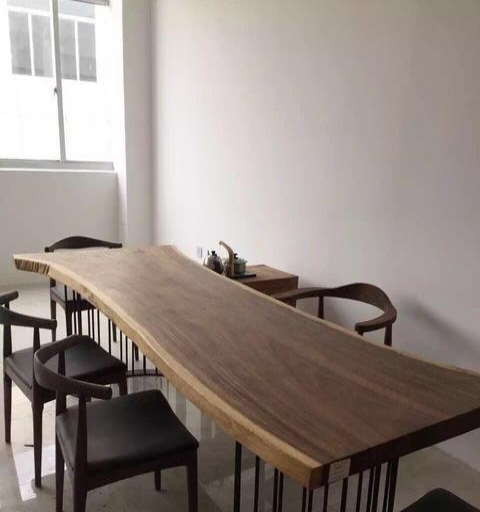 转让胡桃木餐桌餐桌 会客桌大板