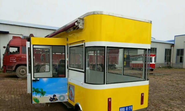 电动三轮小吃车 流动冰激凌车 快餐车 小吃车 酒店送餐车 移